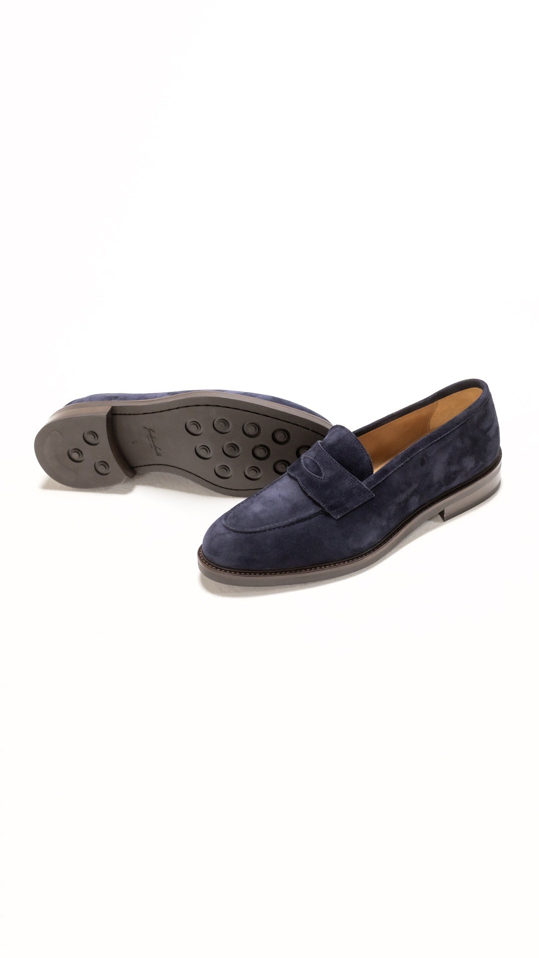 CHESTER NAVY SUEDE PENNY LOAFER