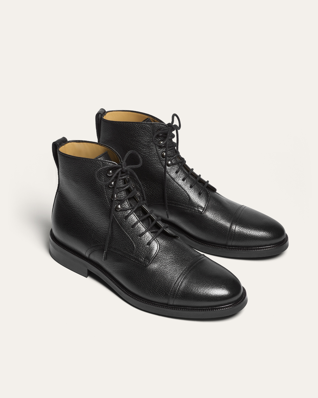 SINCLAIR MENS BLACK LEATHER BOOT