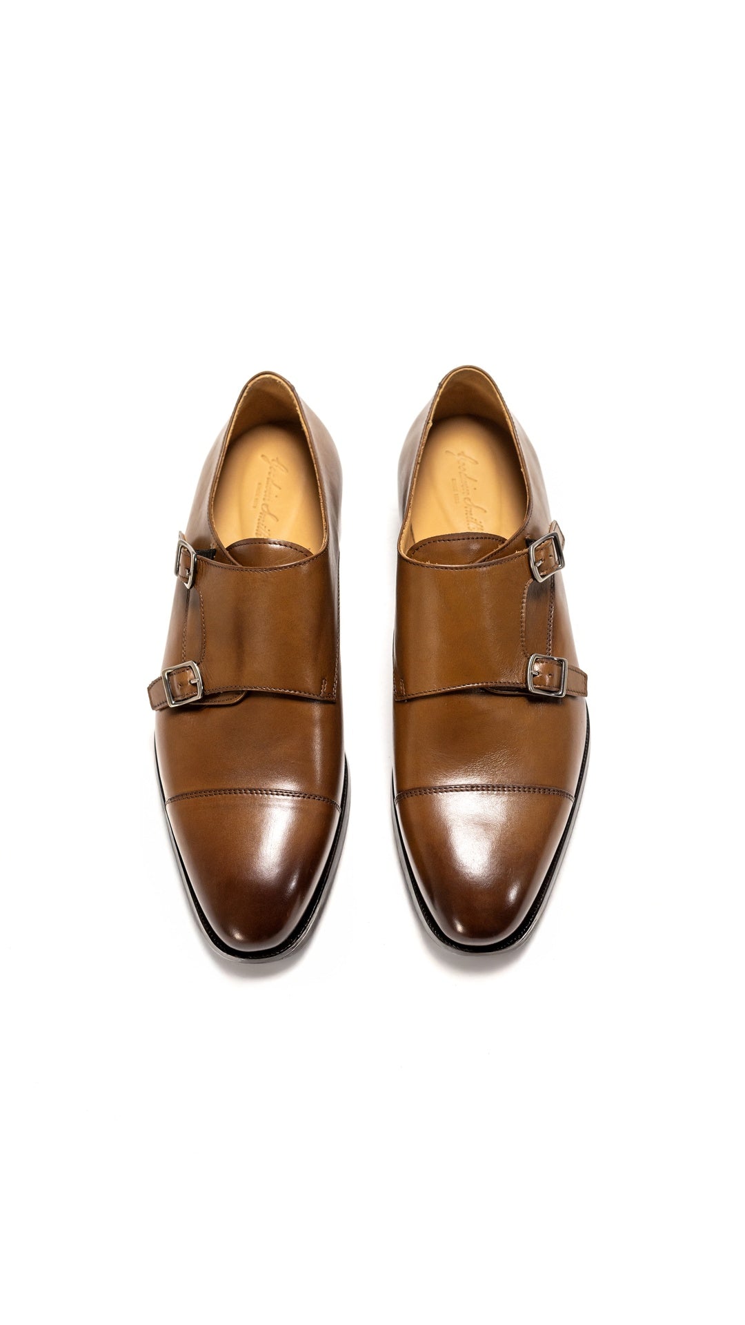 ELLIOT TAN LEATHER MONK STRAP