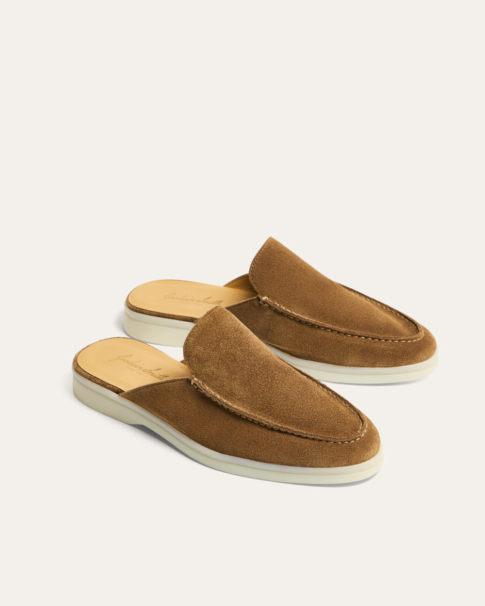 DELILAH WOMENS TAN SUEDE SLIP-ON LOAFER