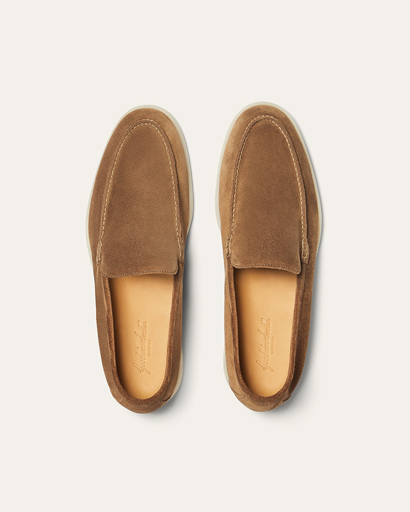 XANDER NATURAL TAN SUEDE LOAFER