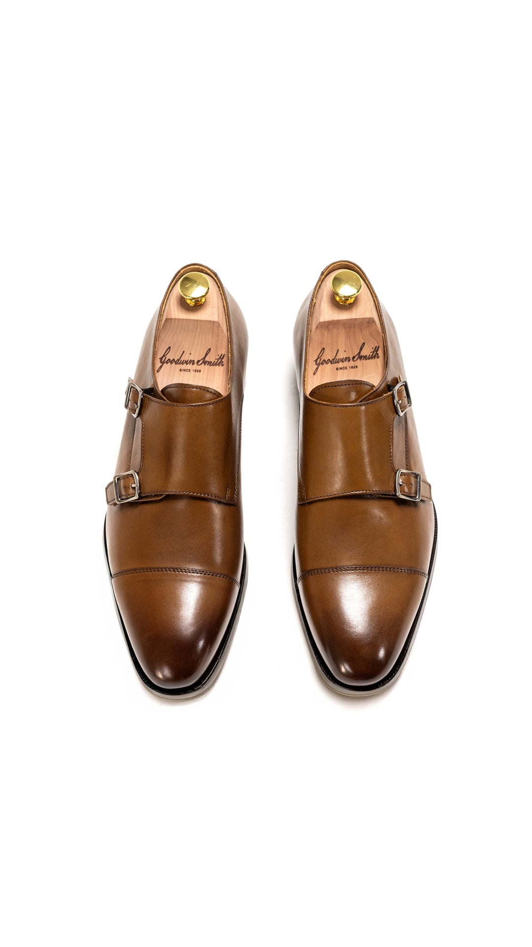ELLIOT TAN LEATHER MONK STRAP