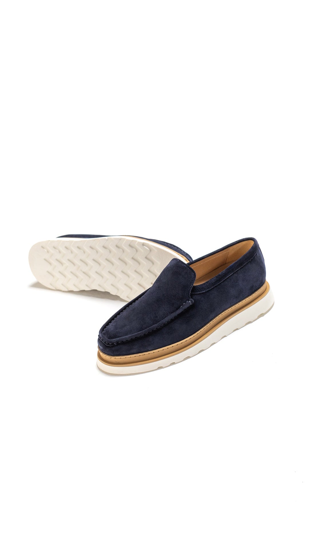 JAMES NAVY SUEDE LOAFER