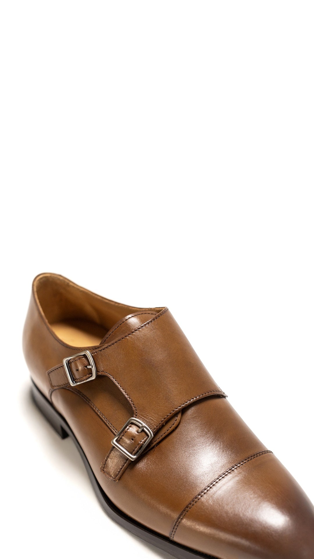ELLIOT TAN LEATHER MONK STRAP