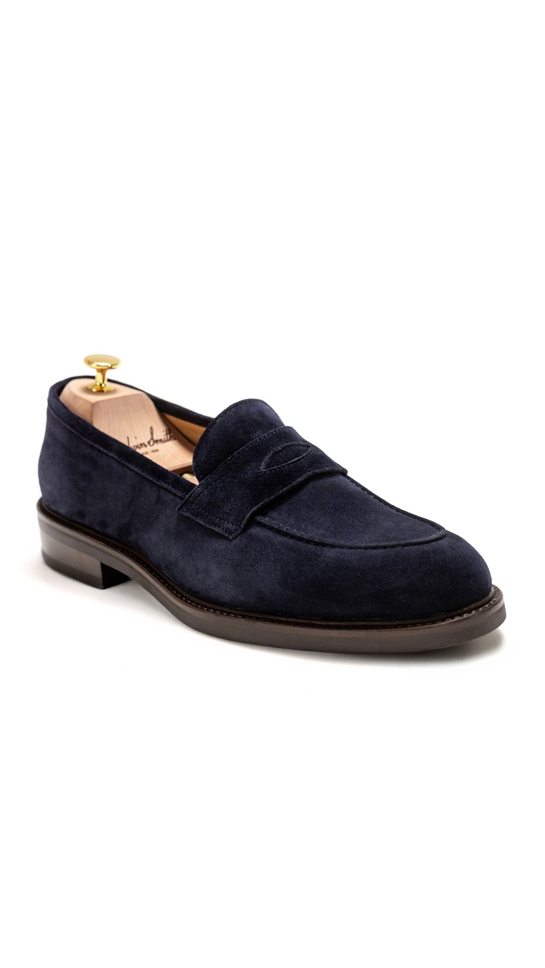 CHESTER NAVY SUEDE PENNY LOAFER