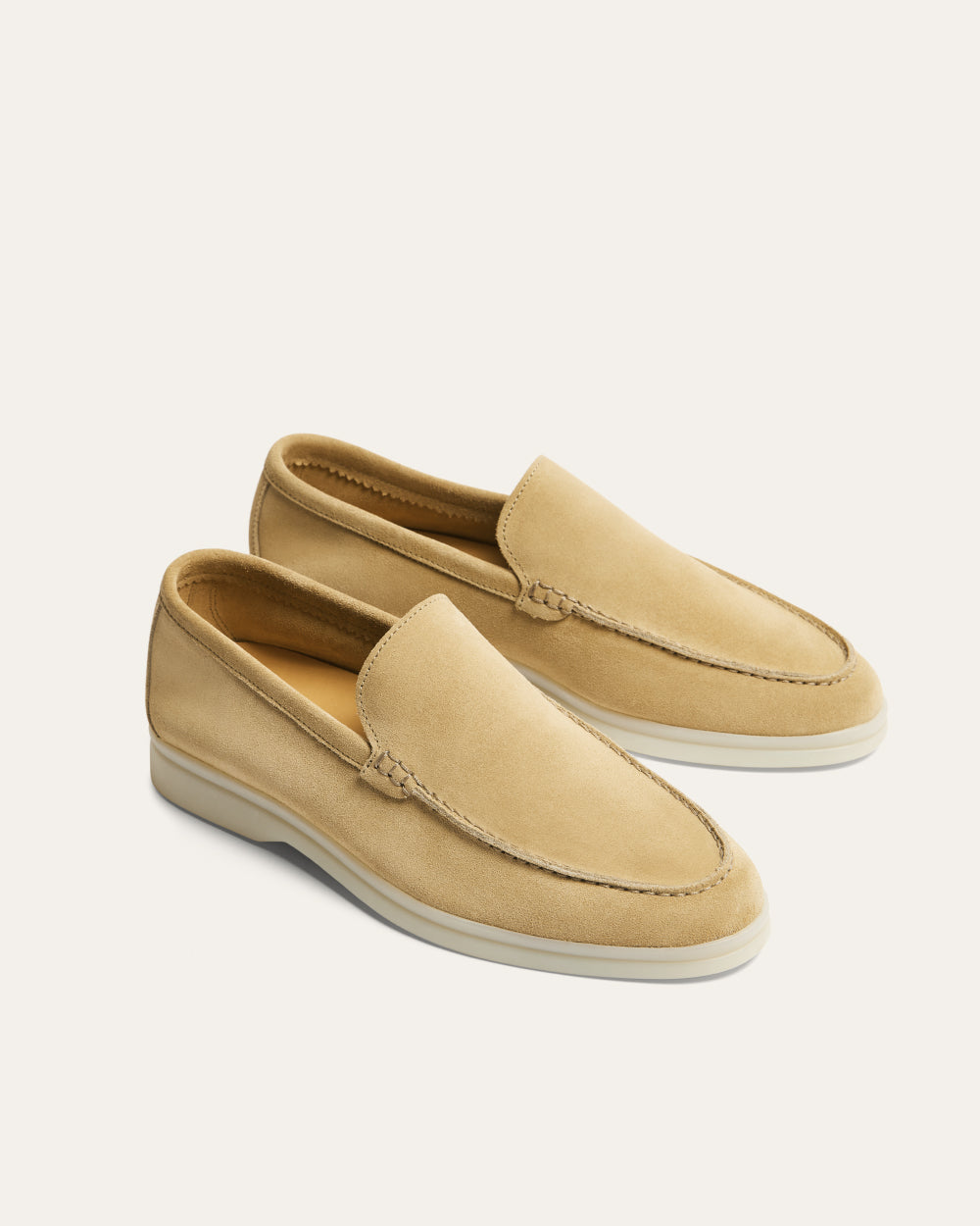 CAMILE WOMENS BEIGE SUEDE LOAFER