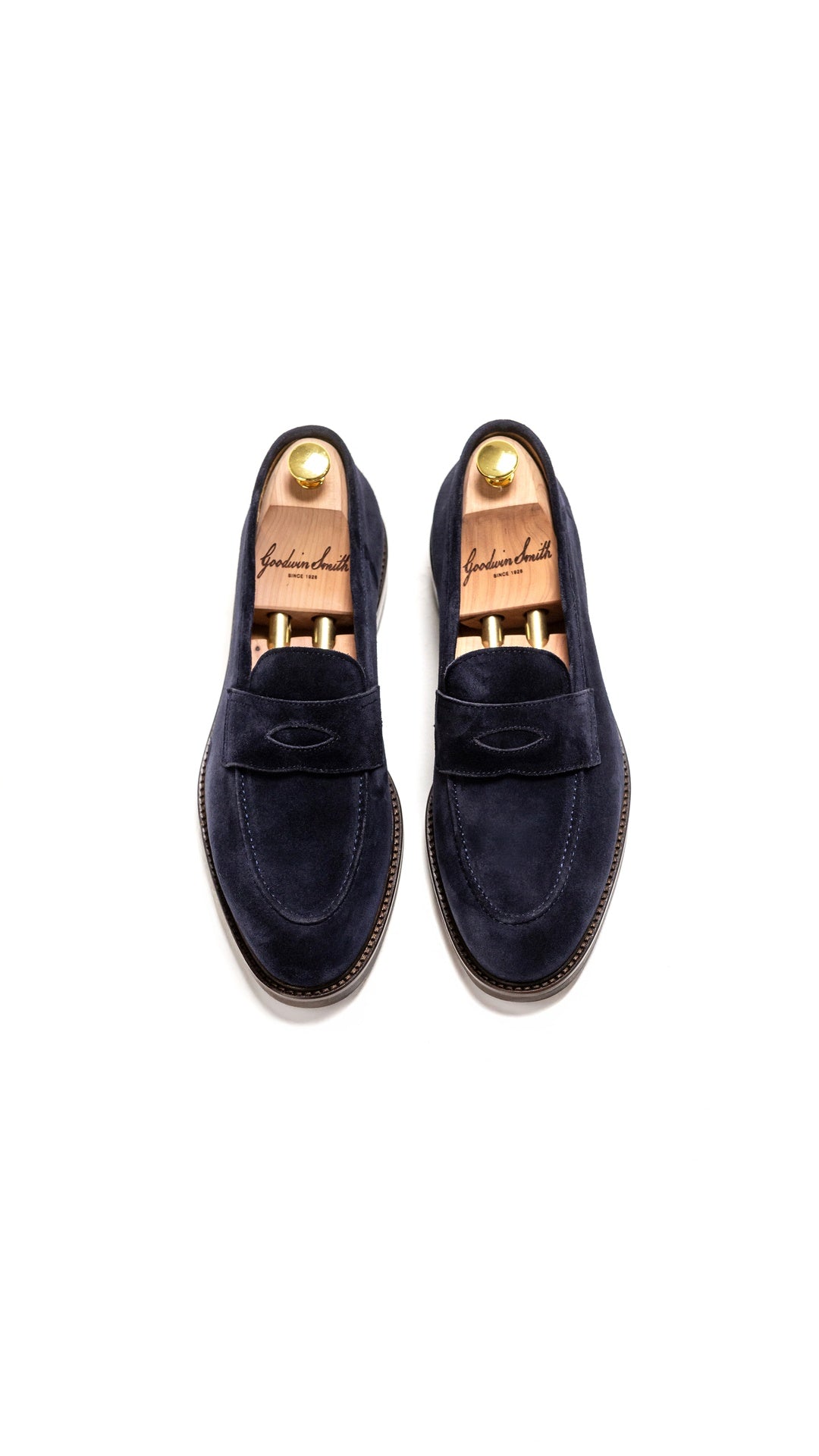 CHESTER NAVY SUEDE PENNY LOAFER