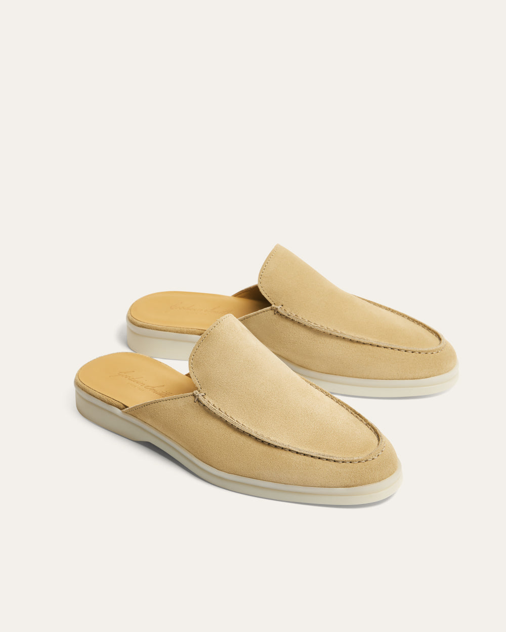 DELILAH WOMENS BEIGE SUEDE SLIP-ON LOAFER