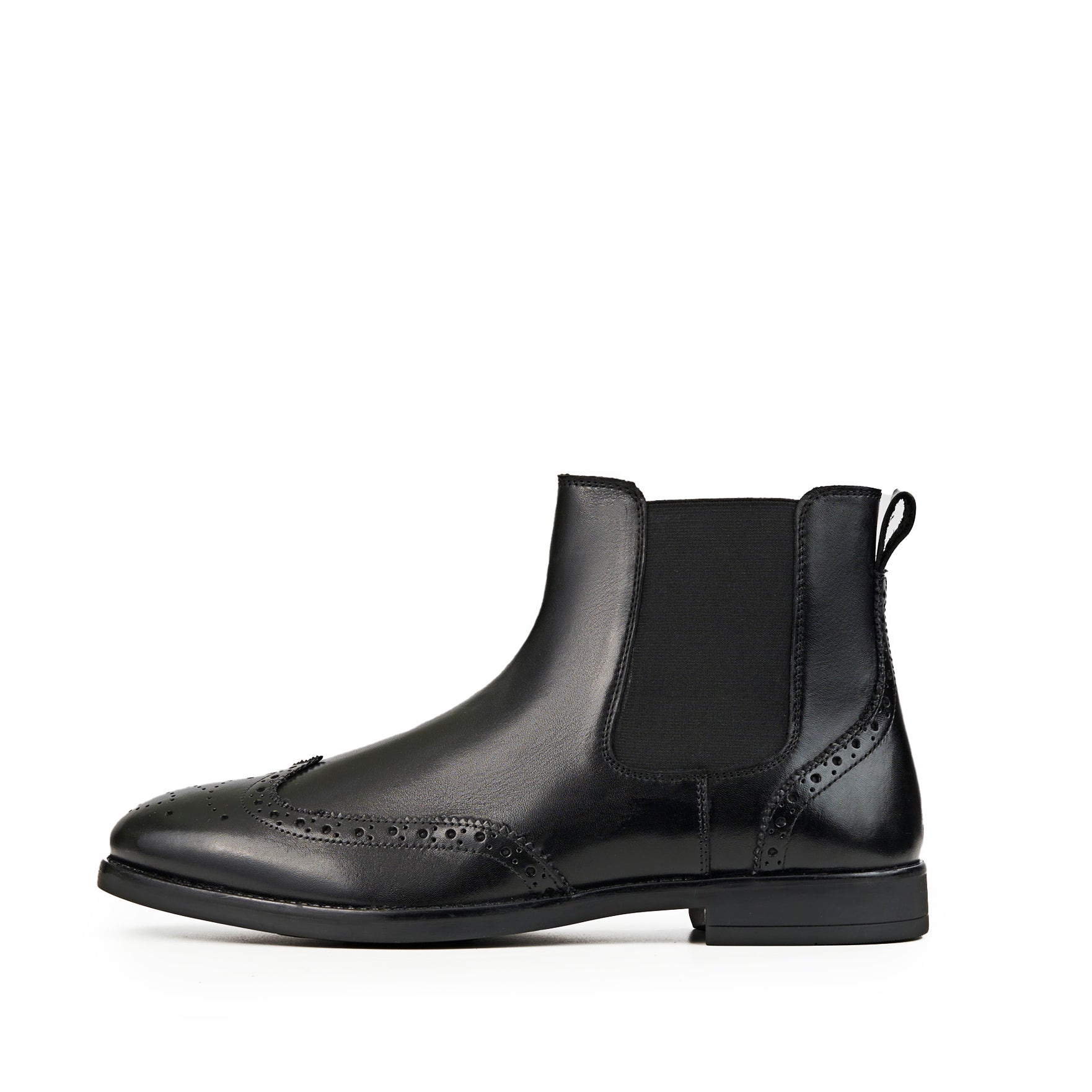 ALEXANDER BLACK LEATHER CHELSEA BOOT