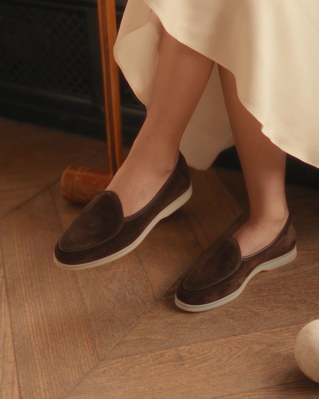 MARGOT BROWN SUEDE LOAFER