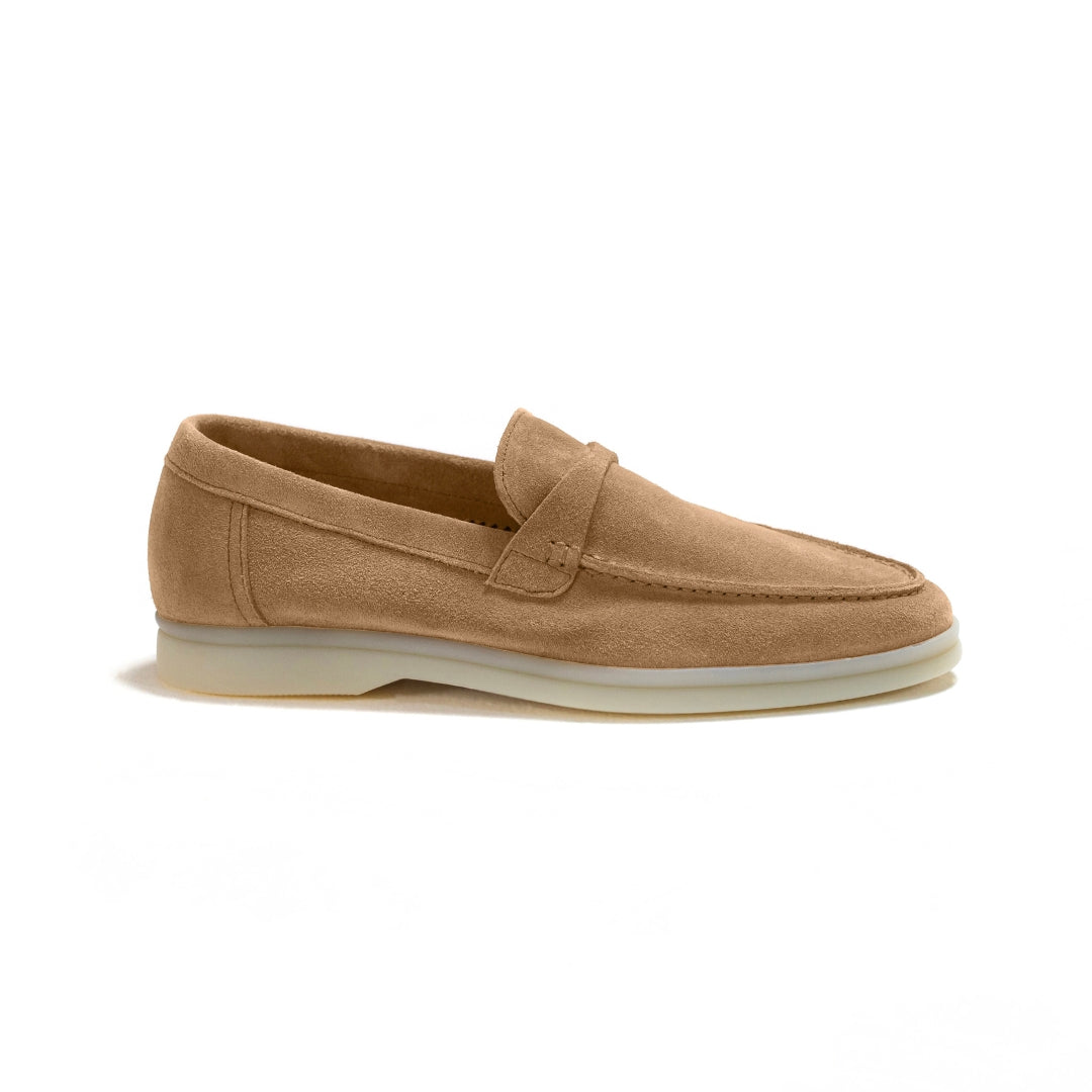 BLAIRE BEIGE SUEDE LOAFER