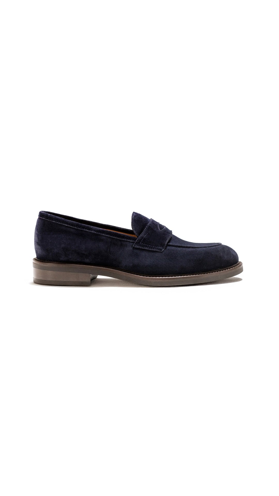 CHESTER NAVY SUEDE PENNY LOAFER