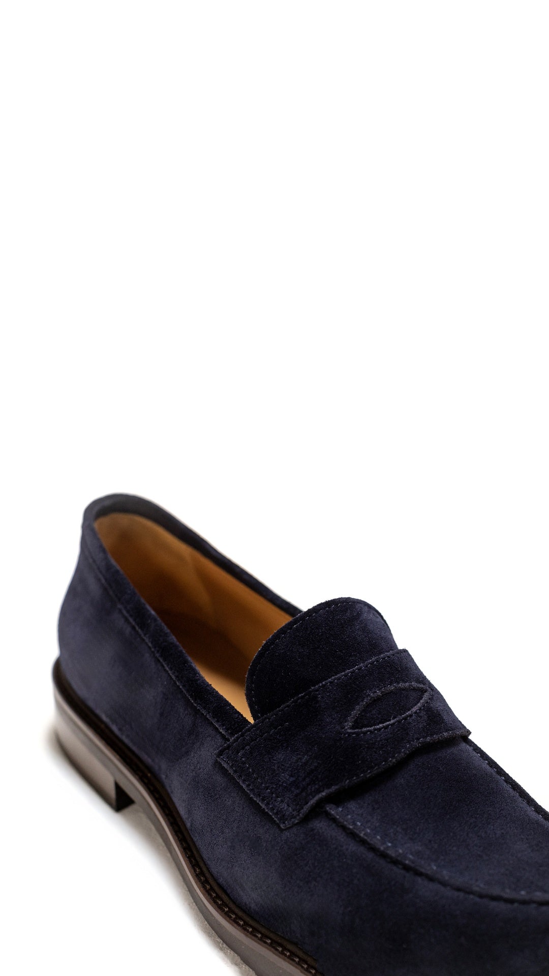 CHESTER NAVY SUEDE PENNY LOAFER