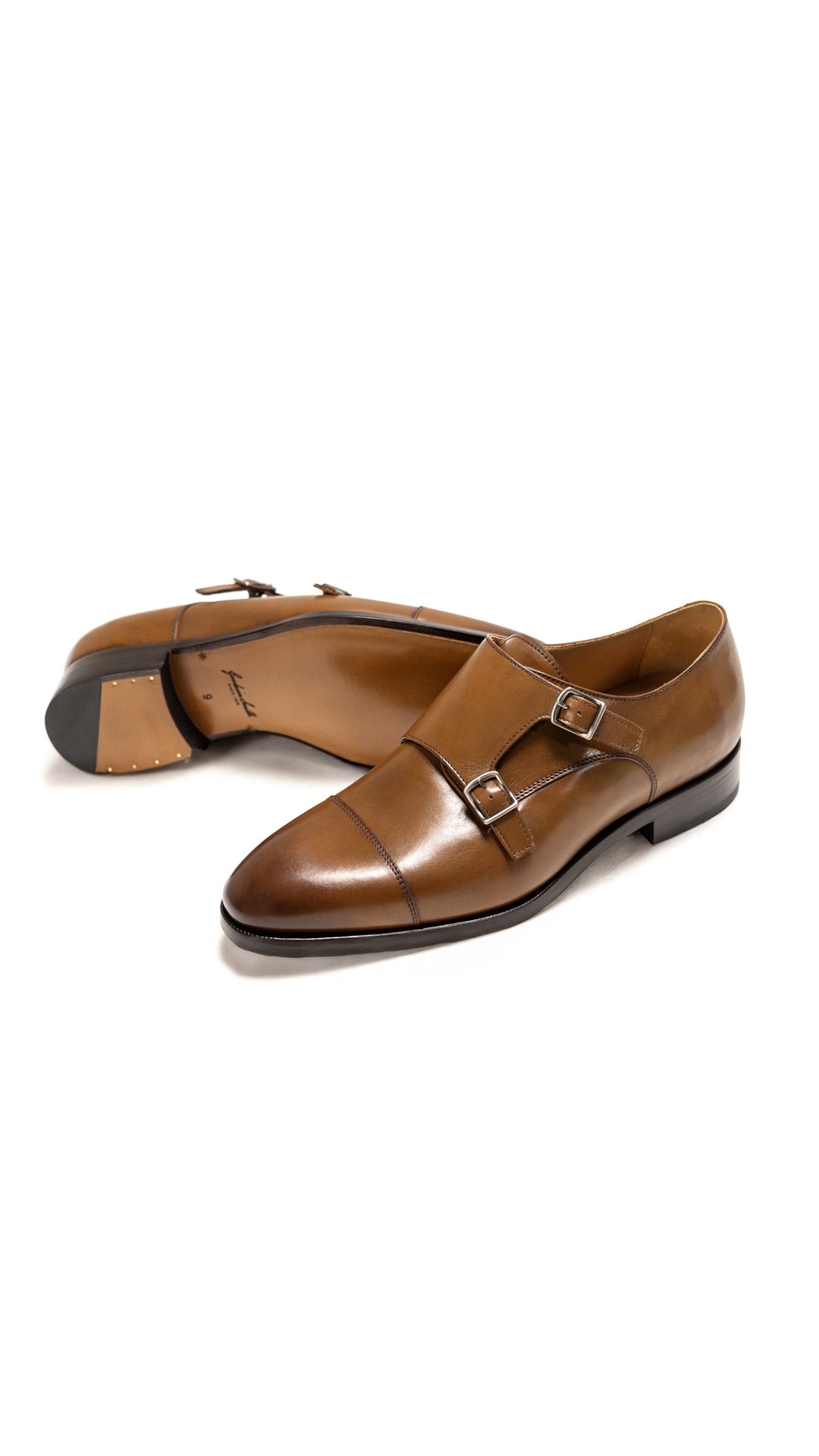 ELLIOT TAN LEATHER MONK STRAP