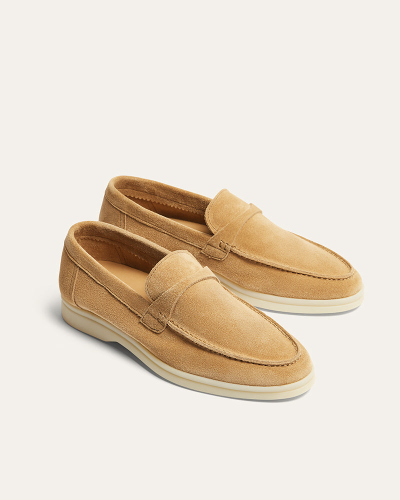 BLAIRE BEIGE SUEDE LOAFER