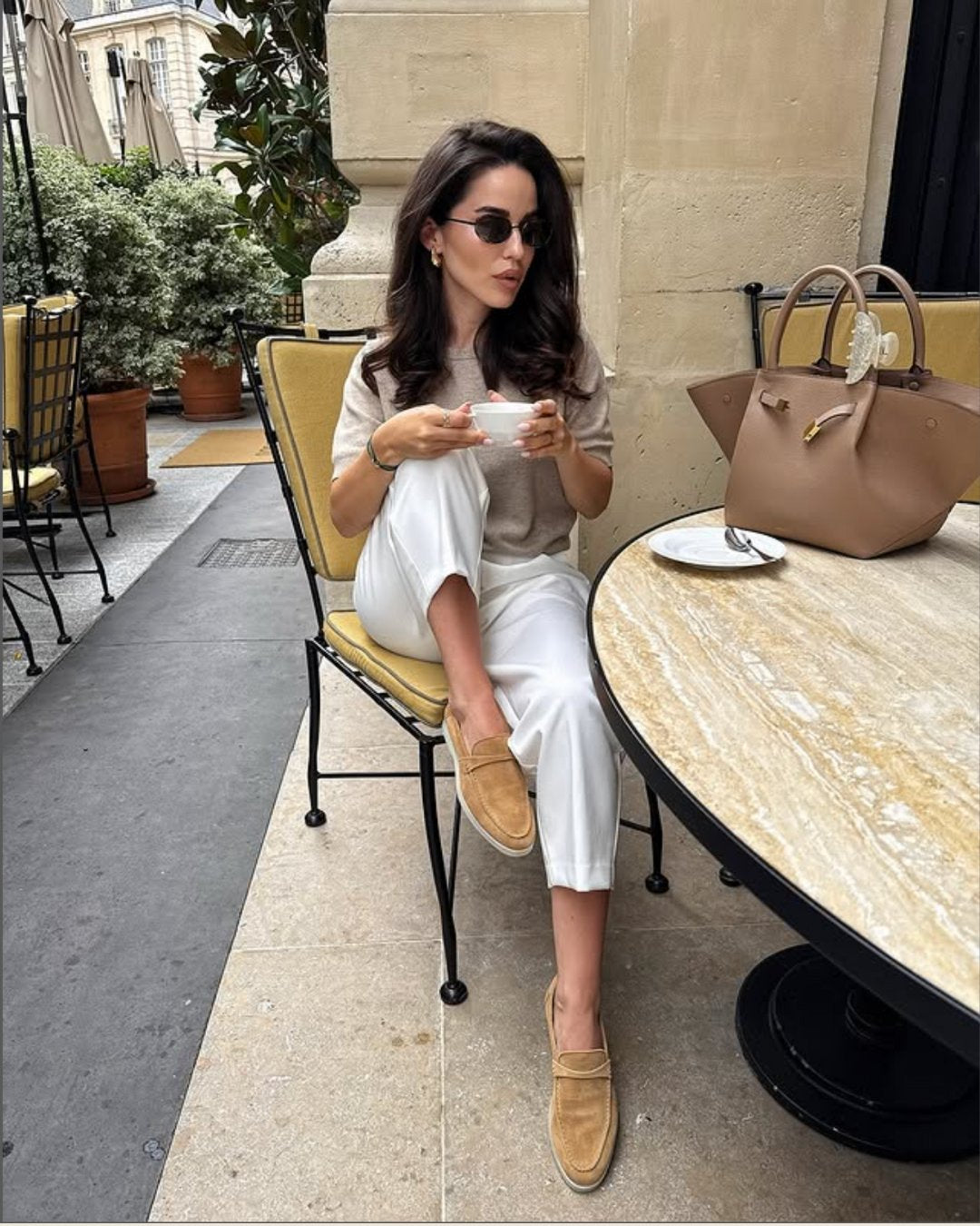 BLAIRE BEIGE SUEDE LOAFER