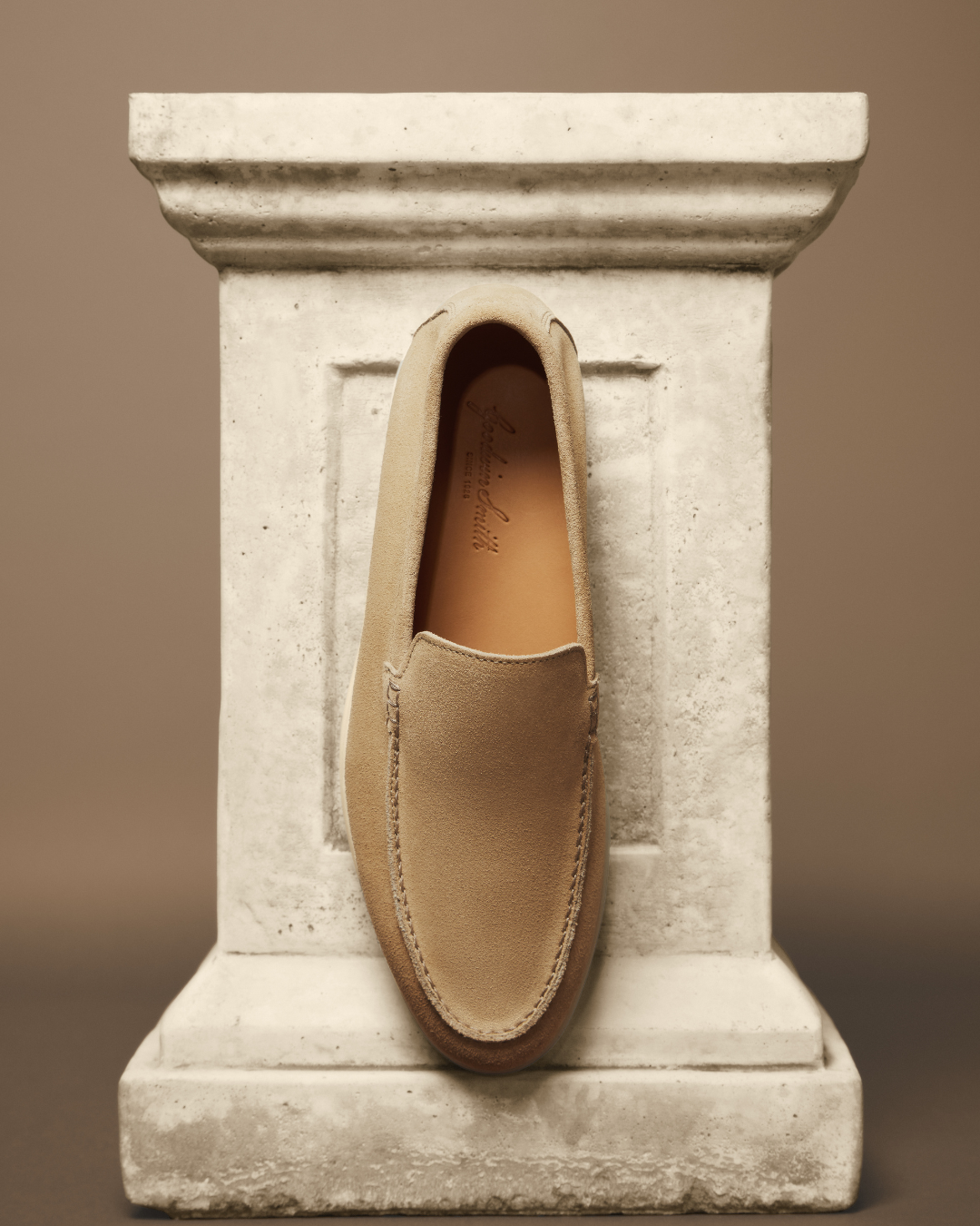 CAMILE WOMENS BEIGE SUEDE LOAFER