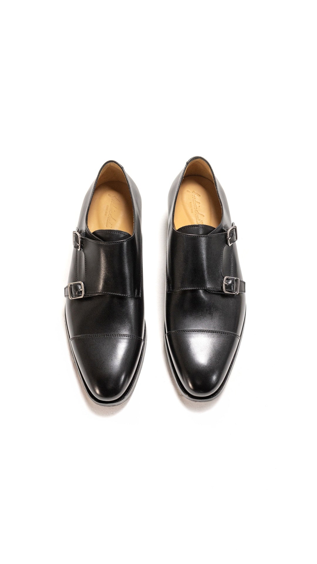 ELLIOT BLACK LEATHER MONK STRAP