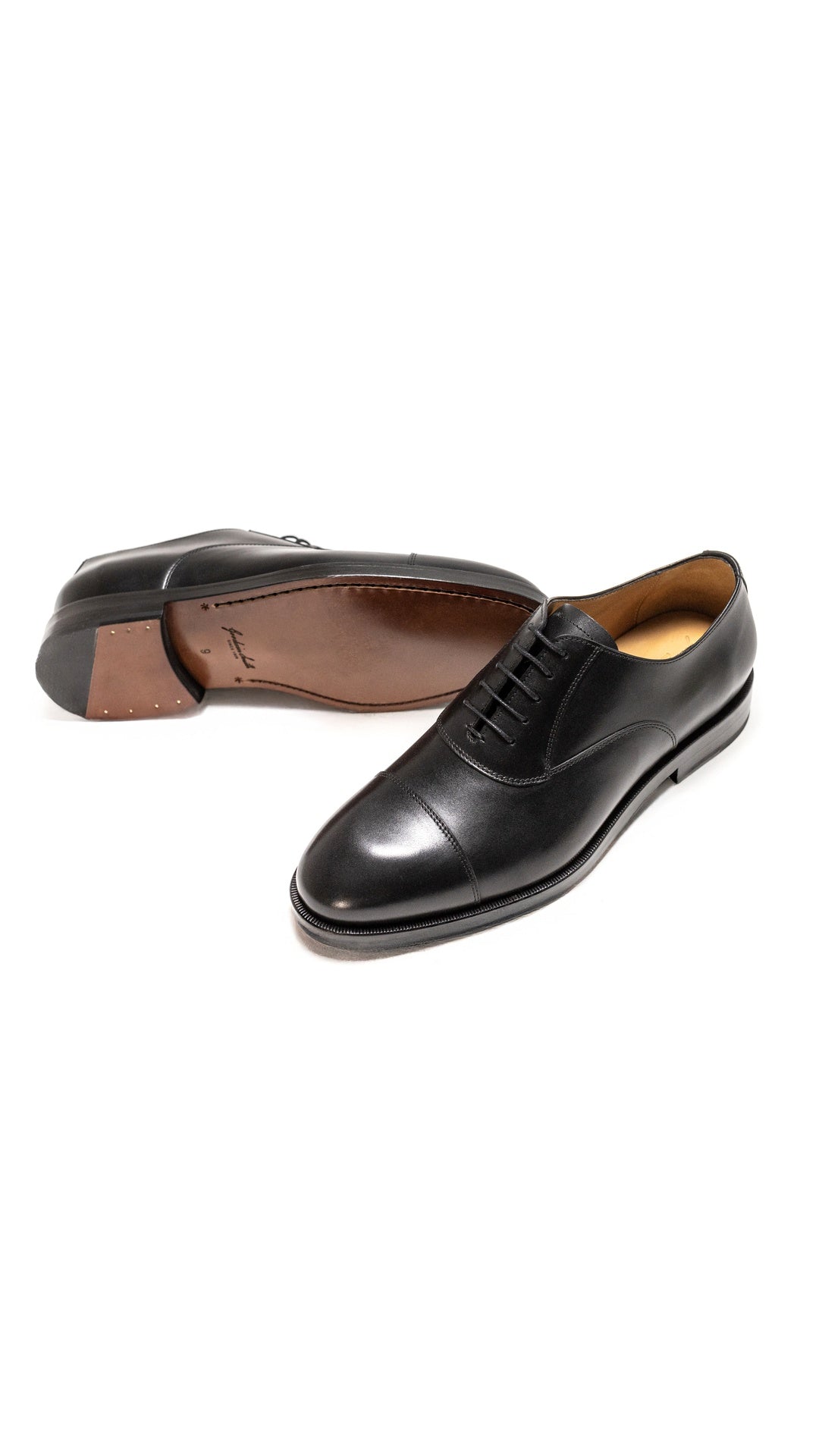 CHRISTIAN BLACK LEATHER OXFORD