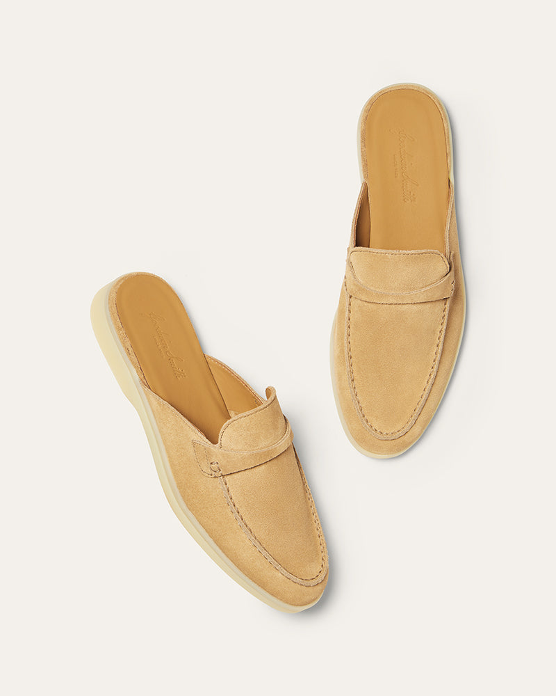 AMEILA BEIGE SUEDE SLIP-ON LOAFER