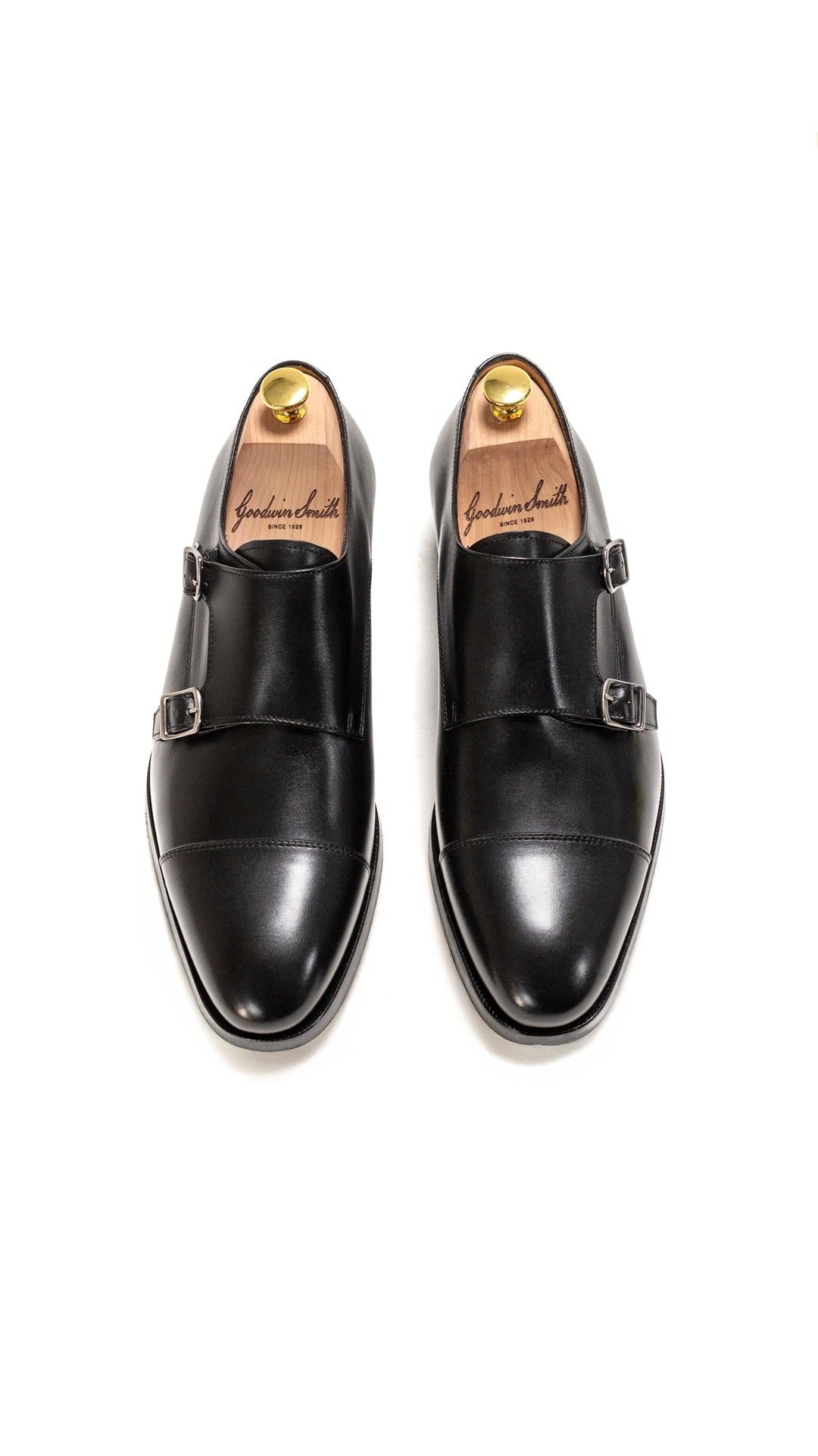 ELLIOT BLACK LEATHER MONK STRAP