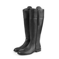 KATE BLACK LEATHER KNEE-HIGH BOOT