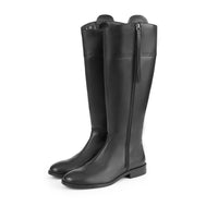 KATE BLACK LEATHER KNEE-HIGH BOOT