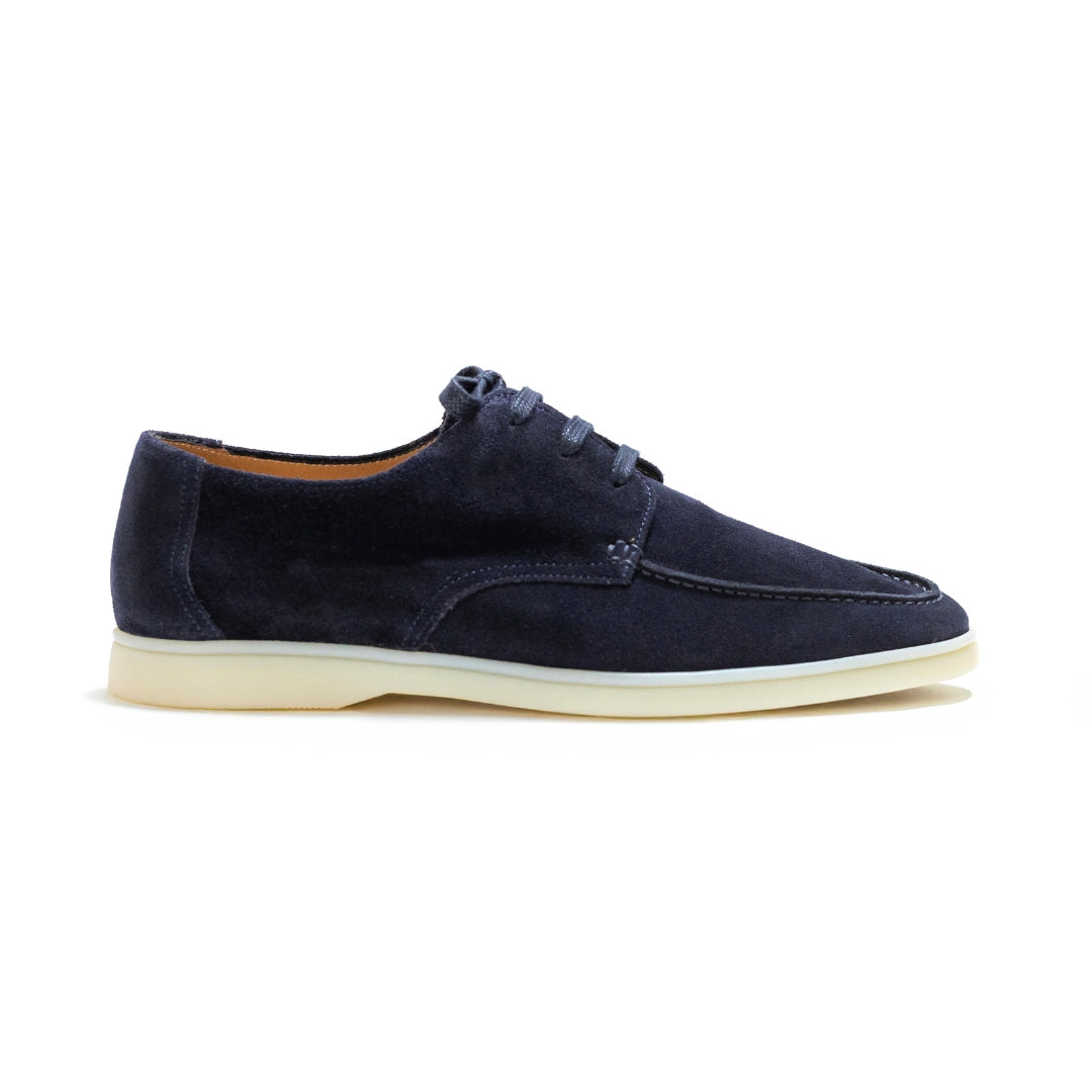 EMILIO NAVY SUEDE BOAT LOAFER