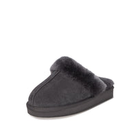 SUZIE GREY SHEEPSKIN SLIPPER MULE