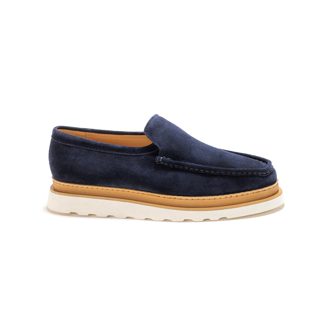 JAMES NAVY SUEDE LOAFER