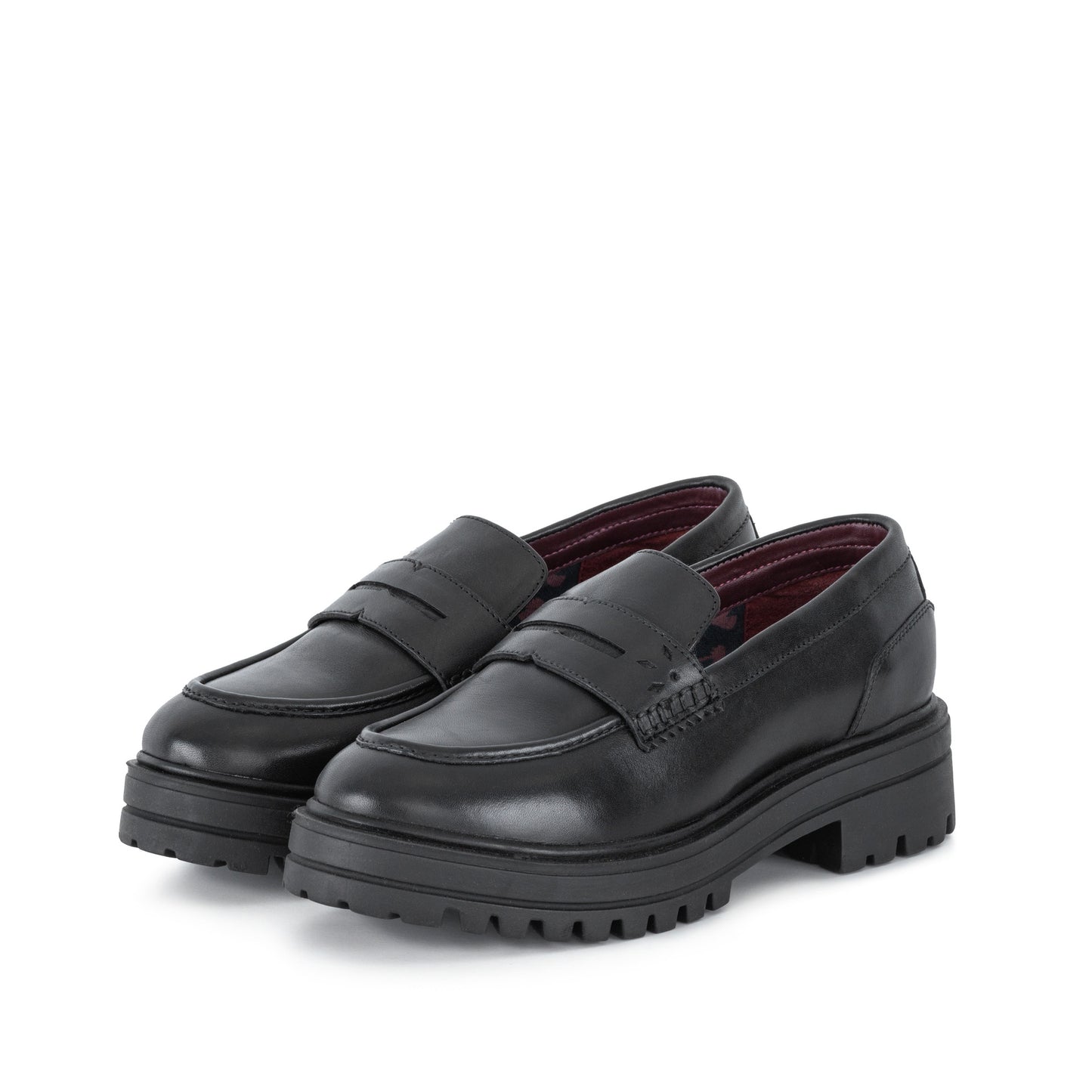 SARA BLACK CHUNKY LOAFER