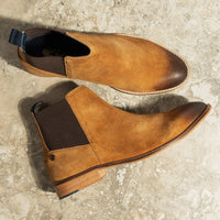 BOTTINES CHELSEA ARLO EN DAIM TAN POUR HOMME