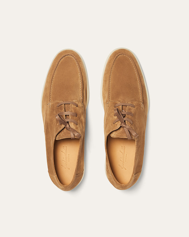 EMILIO TAN SUEDE BOAT LOAFER