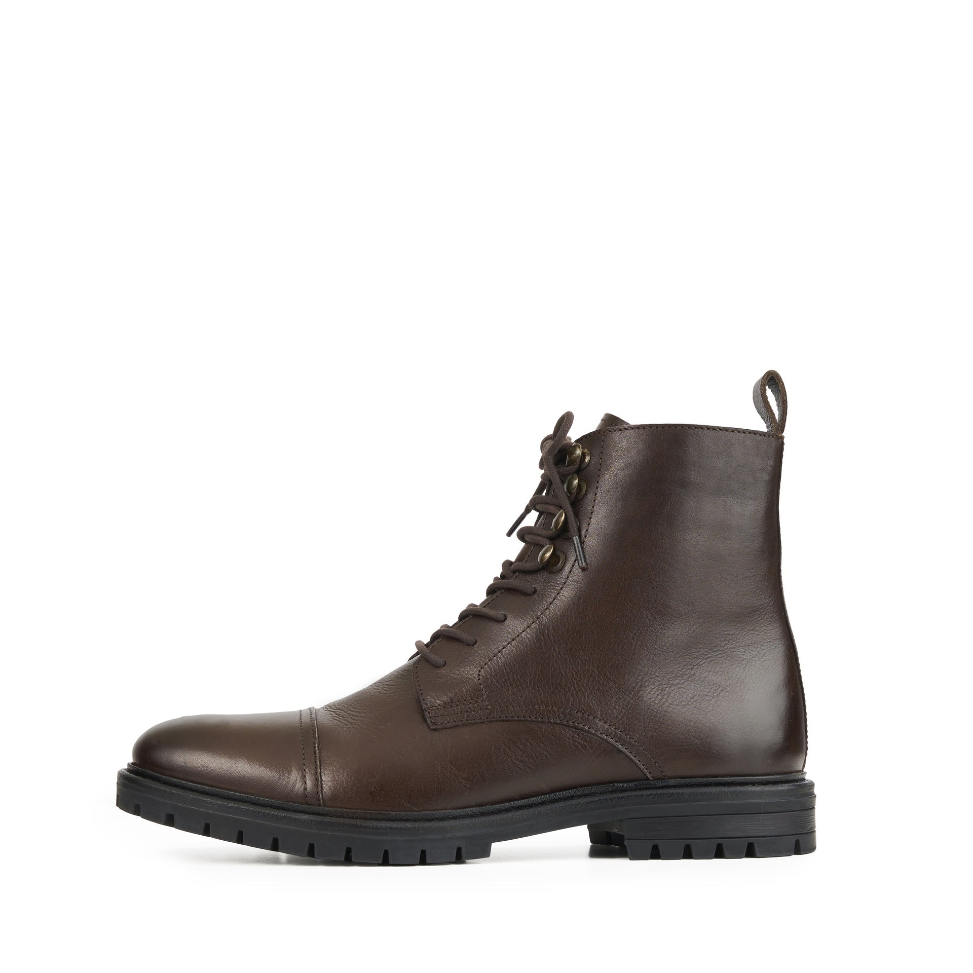 ASTLEY BROWN LEATHER LACE-UP BOOT