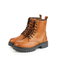 LADIES GS GABBY TAN LEATHER LACE UP BOOT