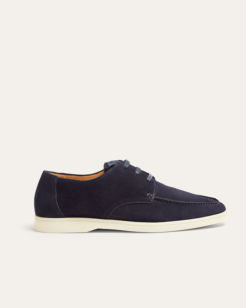 EMILIO NAVY SUEDE BOAT LOAFER