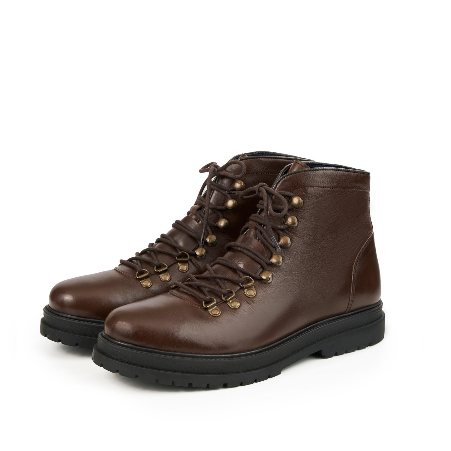 MITCHELL BROWN LEATHER HIKER-STYLE BOOT