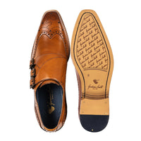 MENS GS MAGNUS TAN MONK STRAP