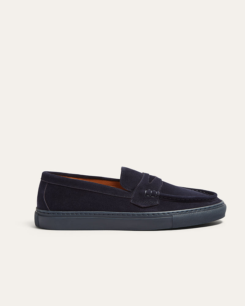 HARVEY NAVY SUEDE LOAFER