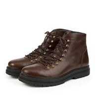 MITCHELL BROWN LEATHER HIKER-STYLE BOOT