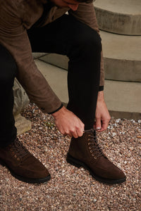 ESPER BROWN SUEDE LACE-UP BOOT