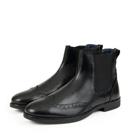 ALEXANDER BLACK LEATHER CHELSEA BOOT