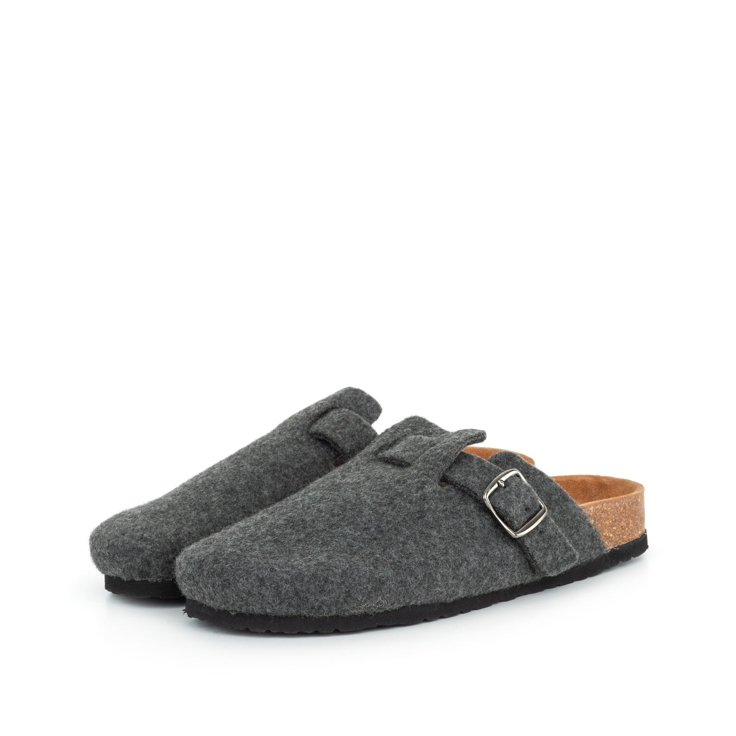 CEDAR CHARCOAL FELT CORK MULE