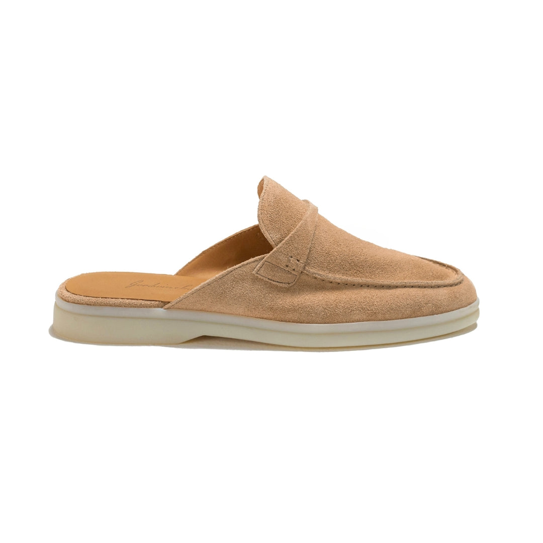 AMEILA BEIGE SUEDE SLIP-ON LOAFER