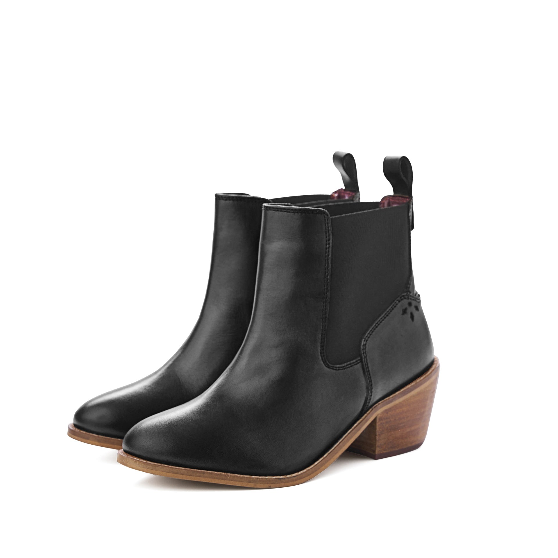 Black heeled chelsea boots womens hotsell