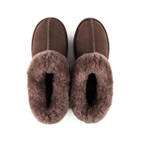 ANN CHOCOLATE SHEEPSKIN SLIPPER BOOTIE