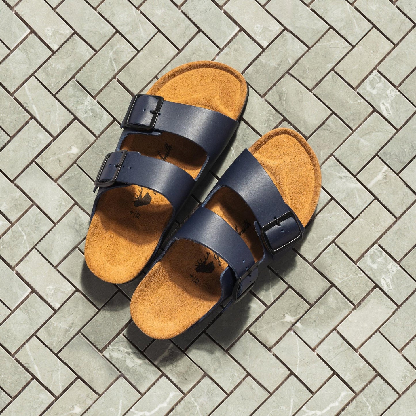 HIBISCUS NAVY CORK SANDAL