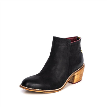 BOTTE ZIPPÉE WILLOW NOIRE POUR FEMME