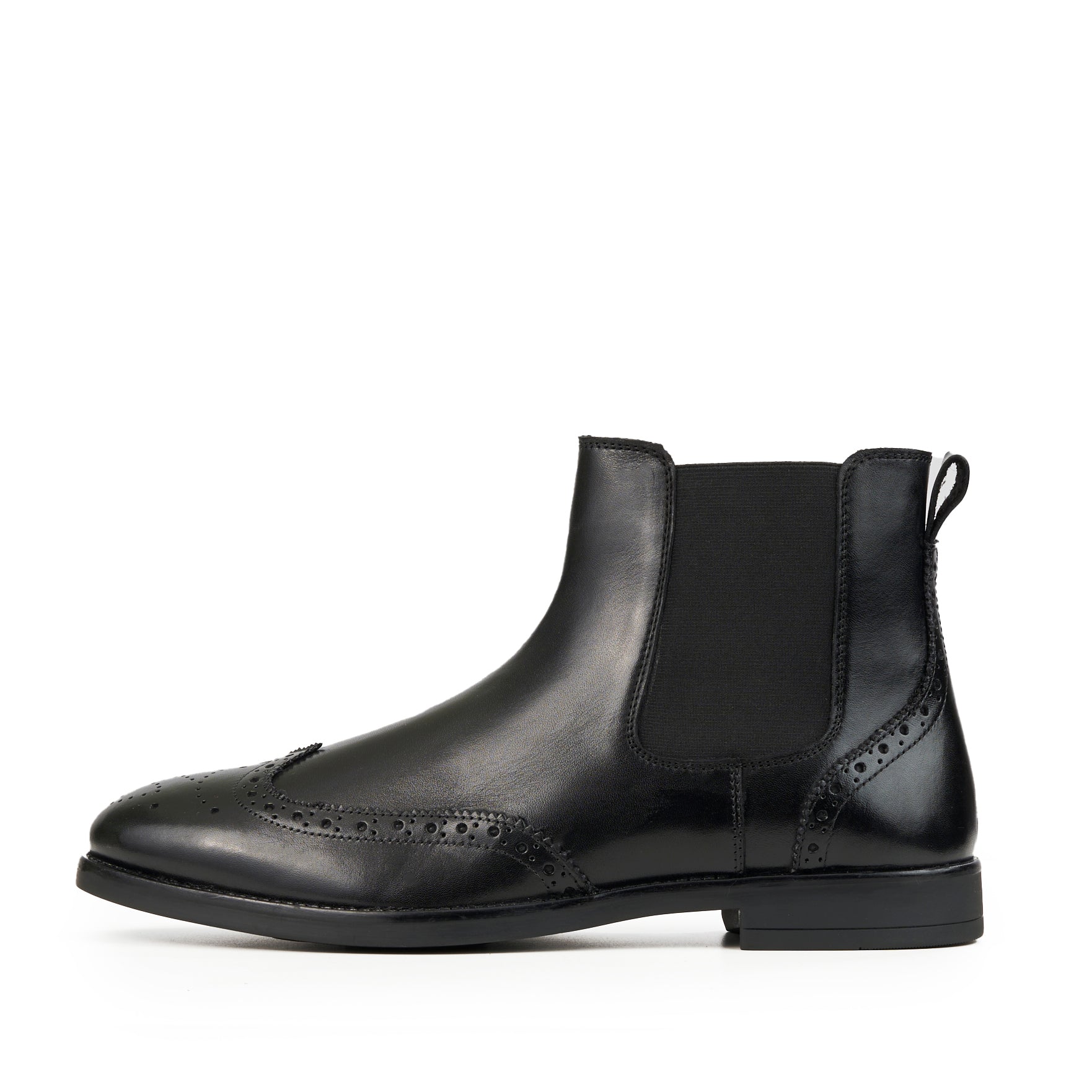 ALEXANDER BLACK LEATHER CHELSEA BOOT