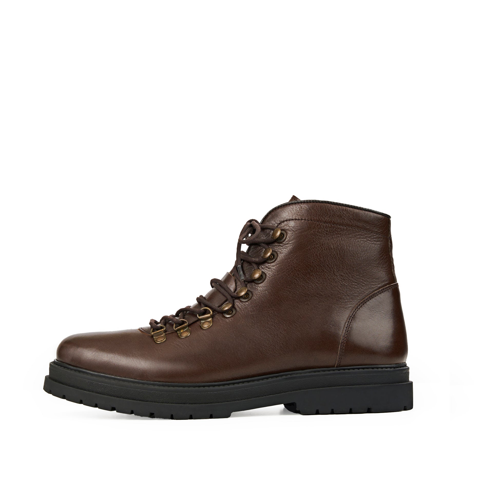 MITCHELL BROWN LEATHER HIKER-STYLE BOOT